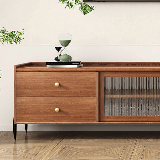 Industrial Rubber Wood TV Stand Enclosed Storage TV Media Console Clearhalo 'furn' 'furn_tv_stands_entertainment_centers' 'Furniture' 'Living Room Furniture' 'TV Stands & Entertainment Centers' 'TV Stands & Media Storage Furniture' 'tv_stands_entertainment_centers' 6127843