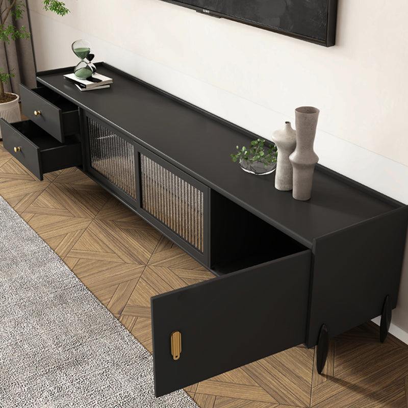 Industrial Rubber Wood TV Stand Enclosed Storage TV Media Console Clearhalo 'furn' 'furn_tv_stands_entertainment_centers' 'Furniture' 'Living Room Furniture' 'TV Stands & Entertainment Centers' 'TV Stands & Media Storage Furniture' 'tv_stands_entertainment_centers' 6127848