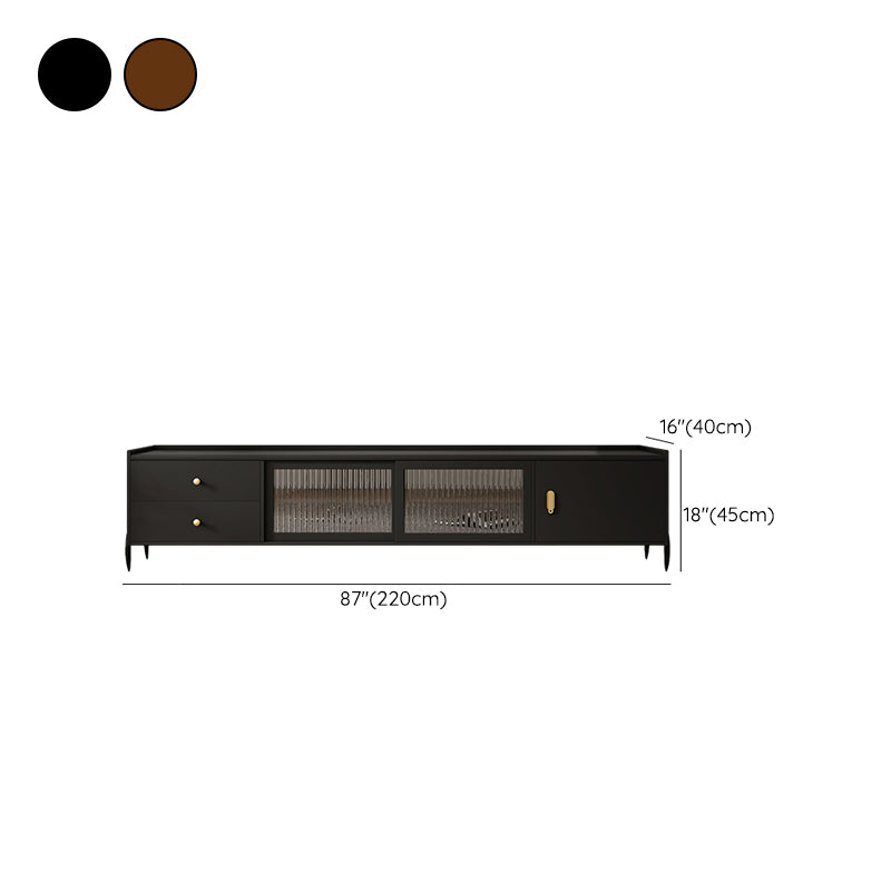 Industrial Rubber Wood TV Stand Enclosed Storage TV Media Console Clearhalo 'furn' 'furn_tv_stands_entertainment_centers' 'Furniture' 'Living Room Furniture' 'TV Stands & Entertainment Centers' 'TV Stands & Media Storage Furniture' 'tv_stands_entertainment_centers' 6127850