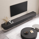Moderno supporto televisivo montato a parete 16 "W Wood Black TV stand con cassetti
