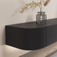Modern Wall-mounted TV Media Stand 16" W Wood Black TV Stand with Drawers Clearhalo 'furn' 'furn_tv_stands_entertainment_centers' 'Furniture' 'Living Room Furniture' 'TV Stands & Entertainment Centers' 'TV Stands & Media Storage Furniture' 'tv_stands_entertainment_centers' 6127861