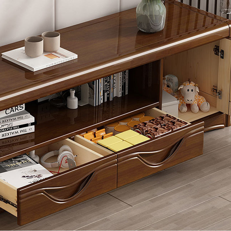 Contemporary Wood TV Stand Open Storage TV Media Stand with Drawers for Living Room Clearhalo 'furn' 'furn_tv_stands_entertainment_centers' 'Furniture' 'Living Room Furniture' 'TV Stands & Entertainment Centers' 'TV Stands & Media Storage Furniture' 'tv_stands_entertainment_centers' 6127893