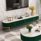 Supporto TV per TV Glam Marble da 16 pollici, console porta TV chiusa con cassetti