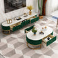 Supporto TV per TV Glam Marble da 16 pollici, console porta TV chiusa con cassetti