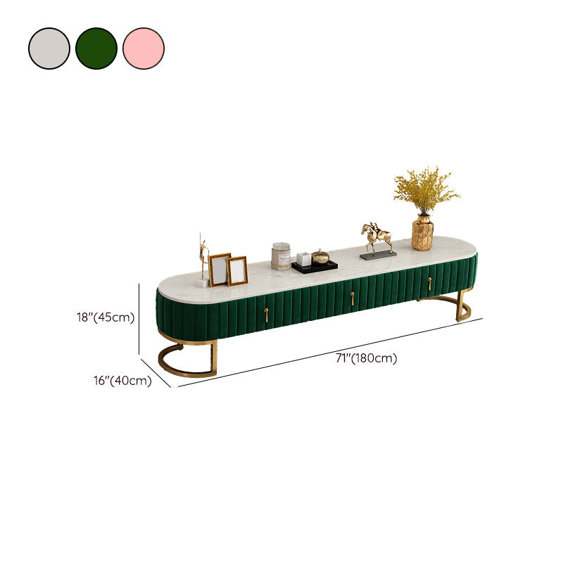 Supporto TV per TV Glam Marble da 16 pollici, console porta TV chiusa con cassetti