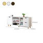 Faux Wood TV Stand Modern TV Media Stand with Doors for Living Room