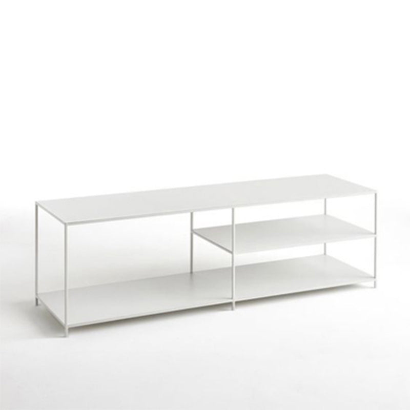 Nordic Living Room Iron Art TV Cabinet Modern Simple Creativity TV Stand White Open Shelving Clearhalo 'furn' 'furn_tv_stands_entertainment_centers' 'Furniture' 'Living Room Furniture' 'TV Stands & Entertainment Centers' 'TV Stands & Media Storage Furniture' 'tv_stands_entertainment_centers' 6128005