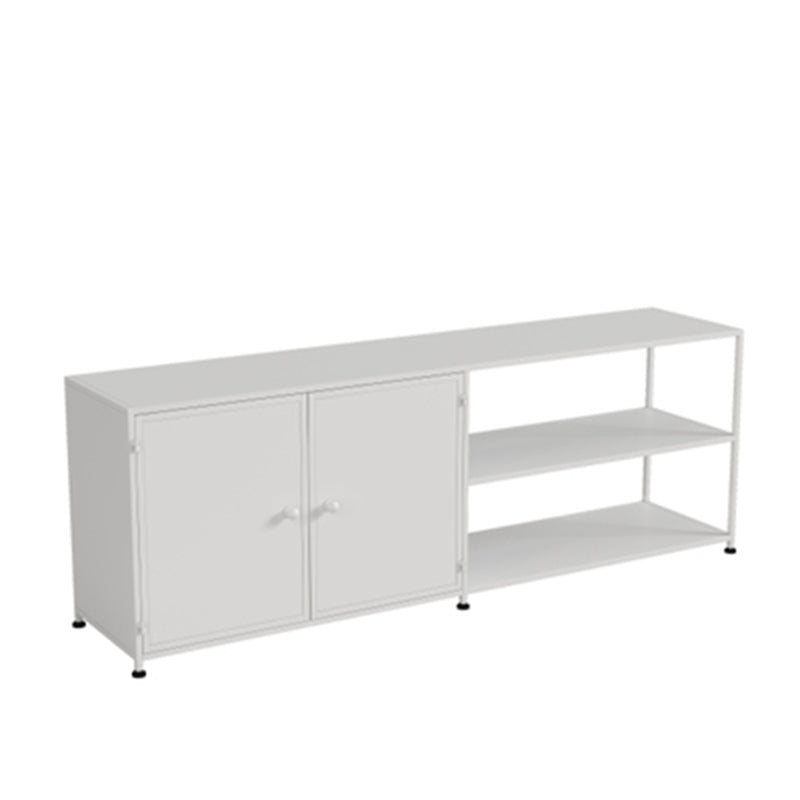 Nordic Living Room Iron Art TV Cabinet Modern Simple Creativity TV Stand White Cabinet Enclosed Storage Clearhalo 'furn' 'furn_tv_stands_entertainment_centers' 'Furniture' 'Living Room Furniture' 'TV Stands & Entertainment Centers' 'TV Stands & Media Storage Furniture' 'tv_stands_entertainment_centers' 6128007