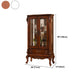 Traditional Birch Curio Cabinet Glass Doors Display Cabinet for Bedroom