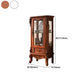 Traditional Birch Curio Cabinet Glass Doors Display Cabinet for Bedroom
