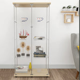Contemporary Tempered Glass Curio Cabinet Glass Doors Display Cabinet for Bedroom Clearhalo 'Display & China Cabinets' 'display_china_cabinets' 'furn' 'furn_display_china_cabinets' 'Furniture' 'Kitchen & Dining Furniture' 6128041