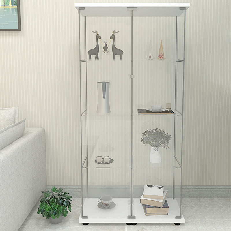 Contemporary Tempered Glass Curio Cabinet Glass Doors Display Cabinet for Bedroom Clearhalo 'Display & China Cabinets' 'display_china_cabinets' 'furn' 'furn_display_china_cabinets' 'Furniture' 'Kitchen & Dining Furniture' 6128042