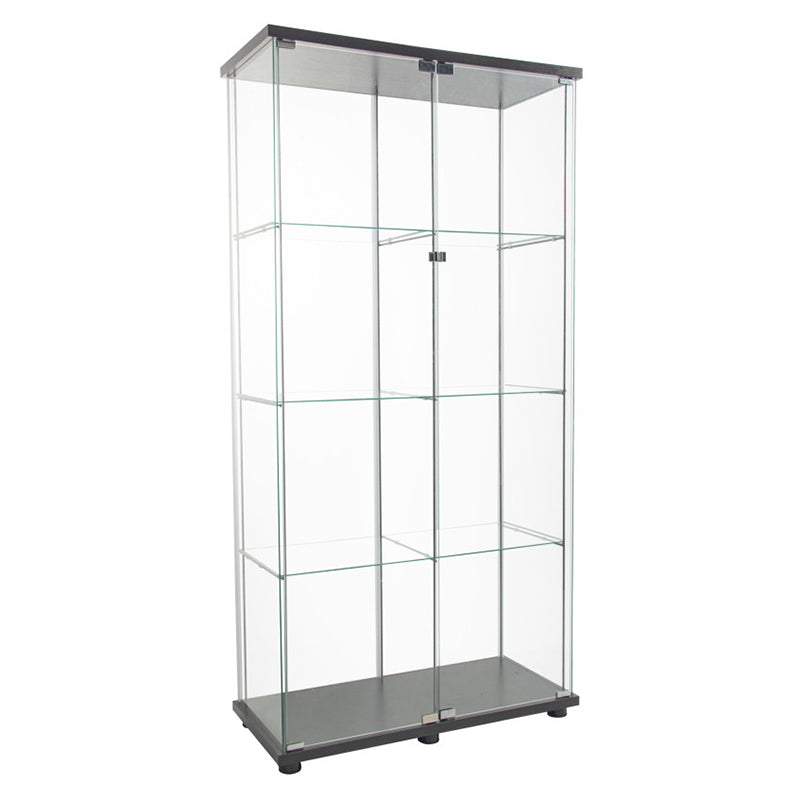 Contemporary Tempered Glass Curio Cabinet Glass Doors Display Cabinet for Bedroom Clearhalo 'Display & China Cabinets' 'display_china_cabinets' 'furn' 'furn_display_china_cabinets' 'Furniture' 'Kitchen & Dining Furniture' 6128046