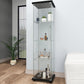 Contemporary Tempered Glass Curio Cabinet Glass Doors Display Cabinet for Bedroom Clearhalo 'Display & China Cabinets' 'display_china_cabinets' 'furn' 'furn_display_china_cabinets' 'Furniture' 'Kitchen & Dining Furniture' 6128054