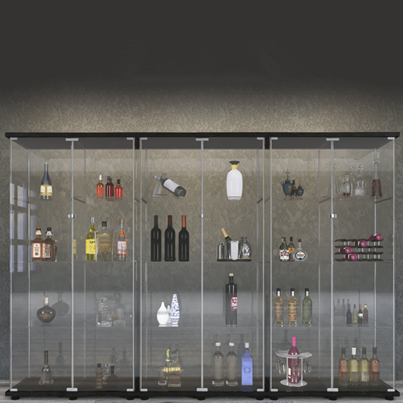 Contemporary Tempered Glass Curio Cabinet Glass Doors Display Cabinet for Bedroom Clearhalo 'Display & China Cabinets' 'display_china_cabinets' 'furn' 'furn_display_china_cabinets' 'Furniture' 'Kitchen & Dining Furniture' 6128057