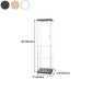 Contemporary Tempered Glass Curio Cabinet Glass Doors Display Cabinet for Bedroom Clearhalo 'Display & China Cabinets' 'display_china_cabinets' 'furn' 'furn_display_china_cabinets' 'Furniture' 'Kitchen & Dining Furniture' 6128059