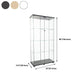Contemporary Tempered Glass Curio Cabinet Glass Doors Display Cabinet for Bedroom Clearhalo 'Display & China Cabinets' 'display_china_cabinets' 'furn' 'furn_display_china_cabinets' 'Furniture' 'Kitchen & Dining Furniture' 6128060