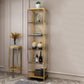 Glam Curio Cabinet Glass Deuren Display Cabinet met deur voor woonkamer