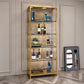 Glam Curio Cabinet Glass Deuren Display Cabinet met deur voor woonkamer