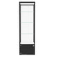 Modern Glass Curio Cabinets Black Display Stand with Adjustable Shelves