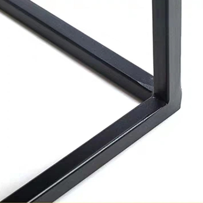 Industrial Open Storage Letto da comodino in vetro e tavolo da notte di ferro con ripiani