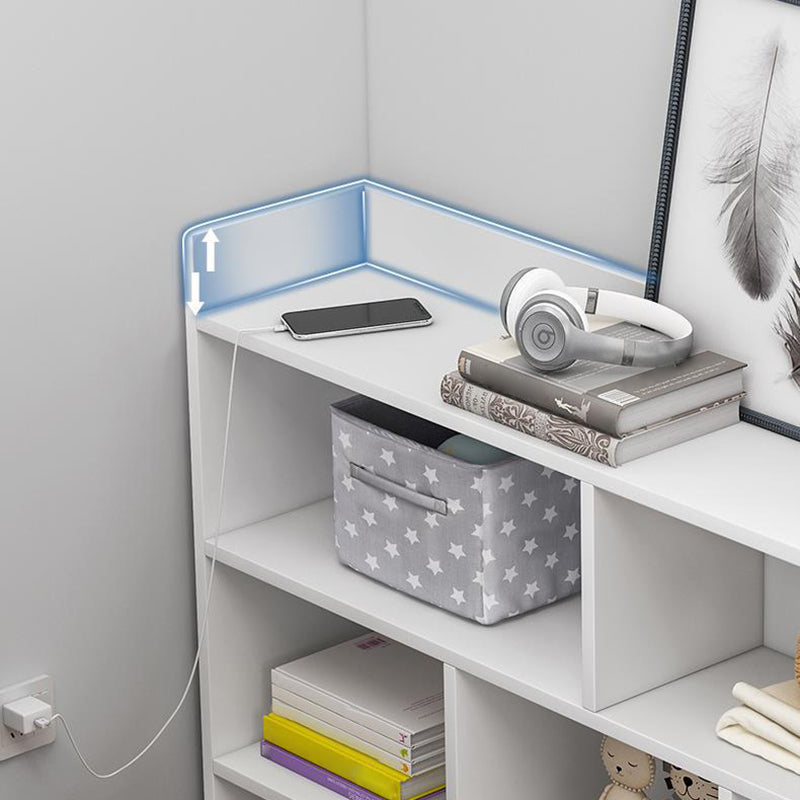 35,43 "Taltabo in legno alto tavolo da notte aperto con scaffali