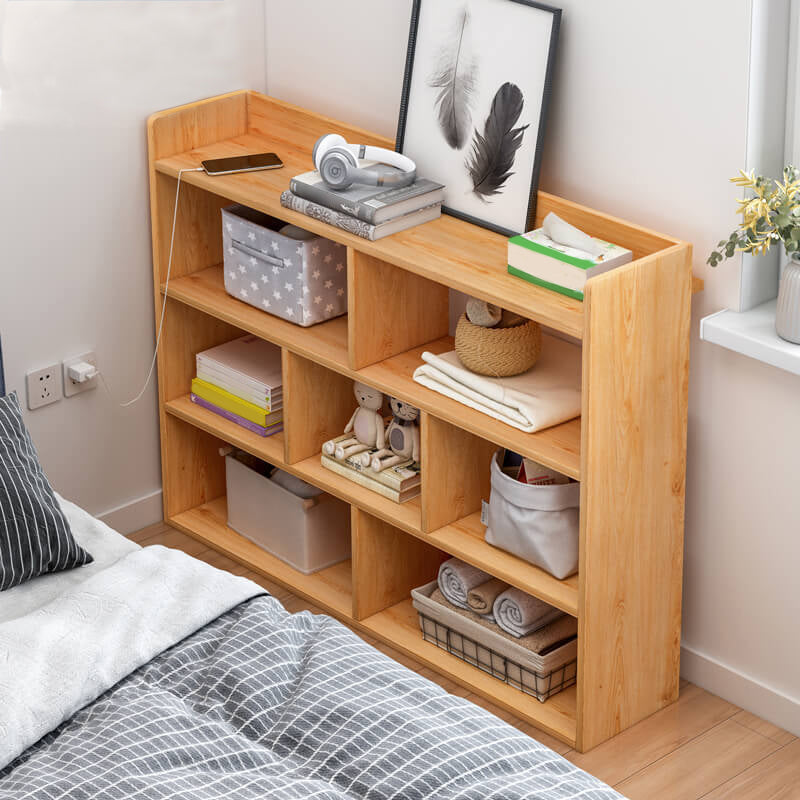 35,43 "Taltabo in legno alto tavolo da notte aperto con scaffali