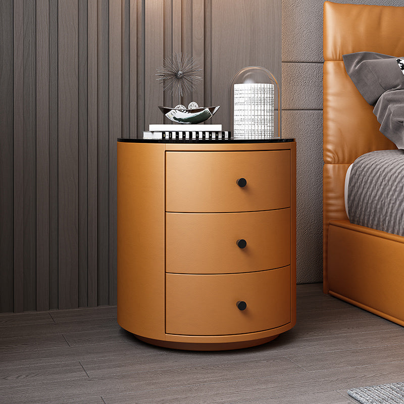 Mesa de vidrio de gabinete moderno y madera de goma para dormitorio