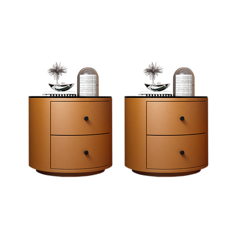 Mesa de vidrio de gabinete moderno y madera de goma para dormitorio