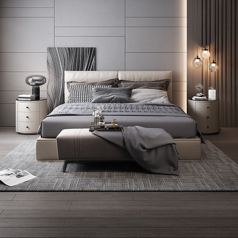 Mesa de vidrio de gabinete moderno y madera de goma para dormitorio