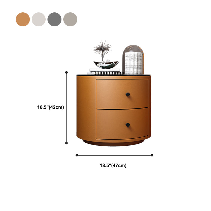 Mesa de vidrio de gabinete moderno y madera de goma para dormitorio