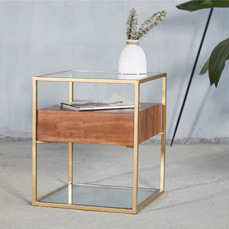 Mesa moderna de la noche de 1 cañón Gabinete para la sala de estar 17 "W x 21" H