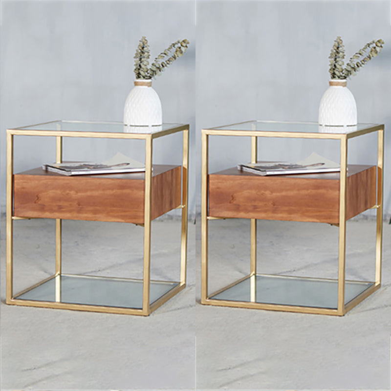 Mesa moderna de la noche de 1 cañón Gabinete para la sala de estar 17 "W x 21" H