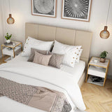 Mesa moderna de la noche de 1 cañón Gabinete para la sala de estar 17 "W x 21" H