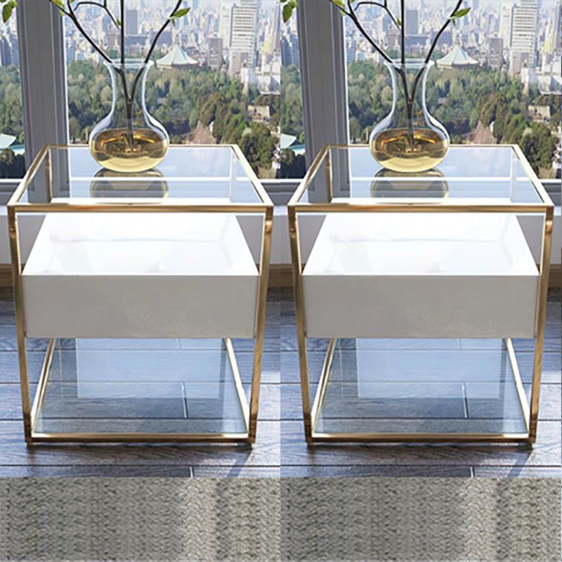 Mesa moderna de la noche de 1 cañón Gabinete para la sala de estar 17 "W x 21" H