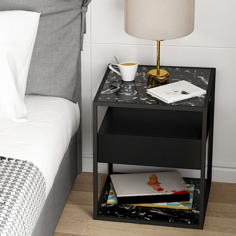 Mesa moderna de la noche de 1 cañón Gabinete para la sala de estar 17 "W x 21" H