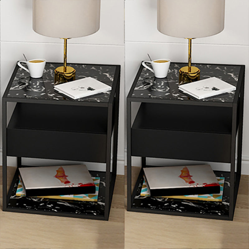 Mesa moderna de la noche de 1 cañón Gabinete para la sala de estar 17 "W x 21" H