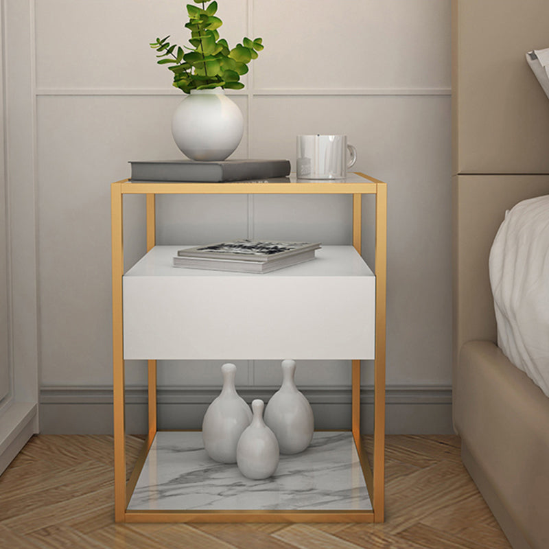 Mesa moderna de la noche de 1 cañón Gabinete para la sala de estar 17 "W x 21" H