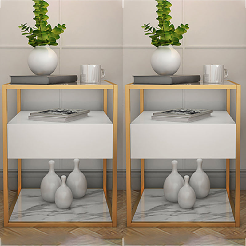 Mesa moderna de la noche de 1 cañón Gabinete para la sala de estar 17 "W x 21" H