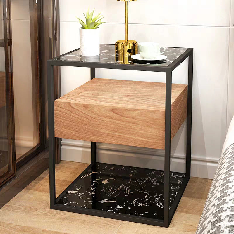 Mesa moderna de la noche de 1 cañón Gabinete para la sala de estar 17 "W x 21" H