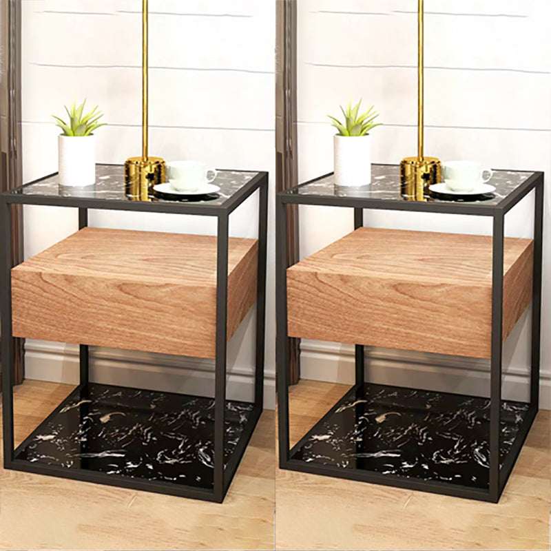 Mesa moderna de la noche de 1 cañón Gabinete para la sala de estar 17 "W x 21" H