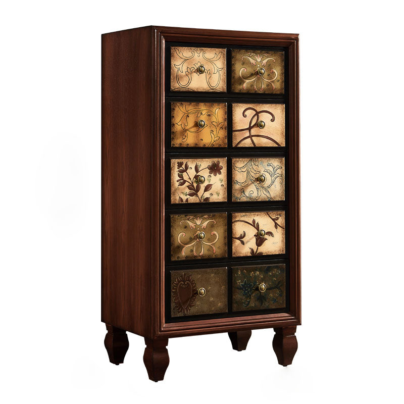 15,99/17,55 inch W Traditionele opbergkorst Dressoir massief houtservleek