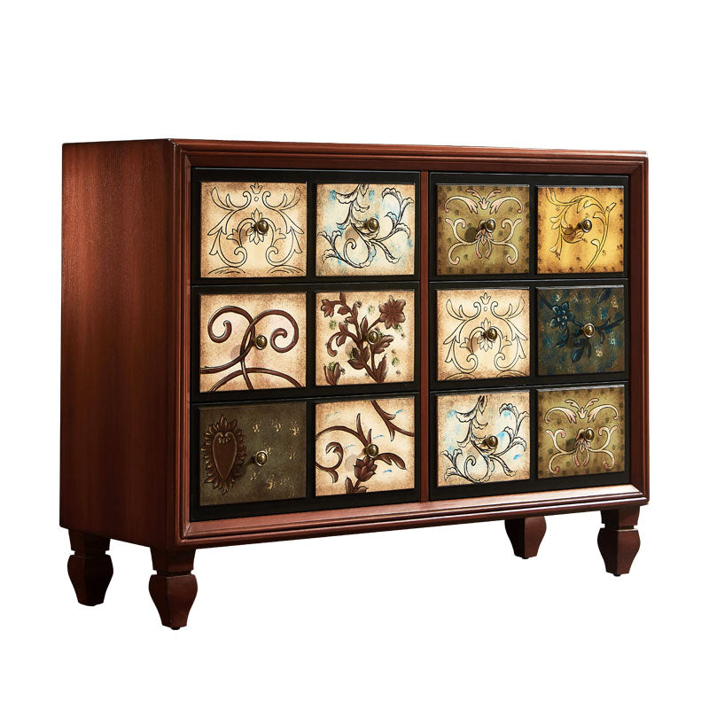 15,99/17,55 inch W Traditionele opbergkorst Dressoir massief houtservleek