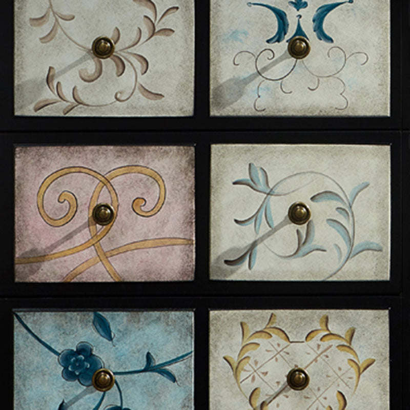 15,99/17,55 inch W Traditionele opbergkorst Dressoir massief houtservleek