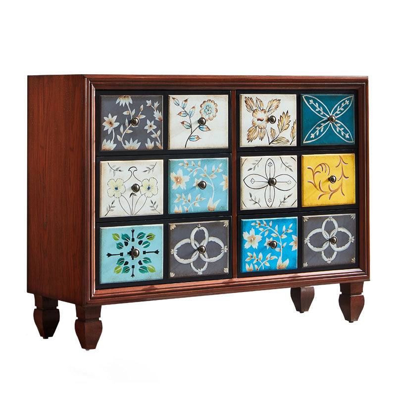 15,99/17,55 inch W Traditionele opbergkorst Dressoir massief houtservleek