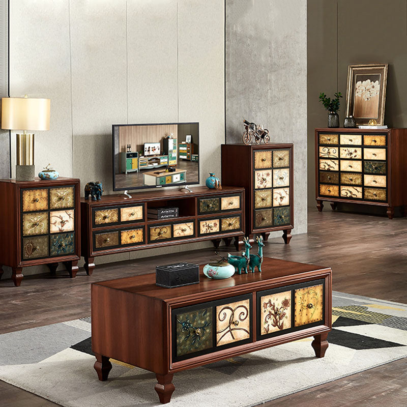 15,99/17,55 inch W Traditionele opbergkorst Dressoir massief houtservleek