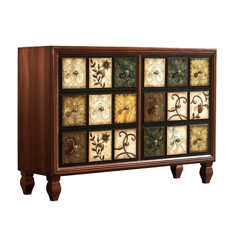 15,99/17,55 inch W Traditionele opbergkorst Dressoir massief houtservleek