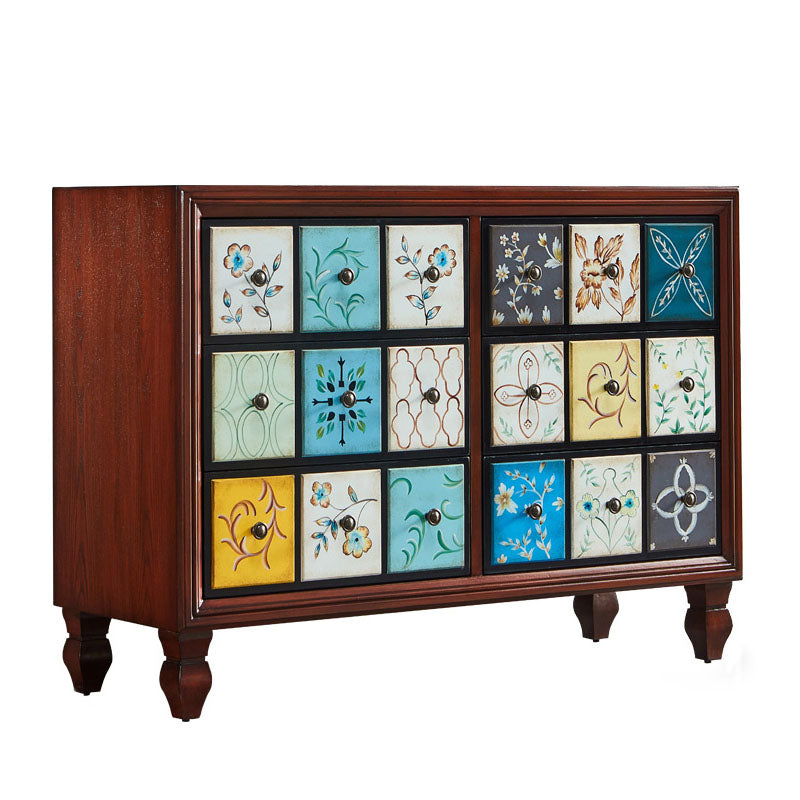 15,99/17,55 inch W Traditionele opbergkorst Dressoir massief houtservleek