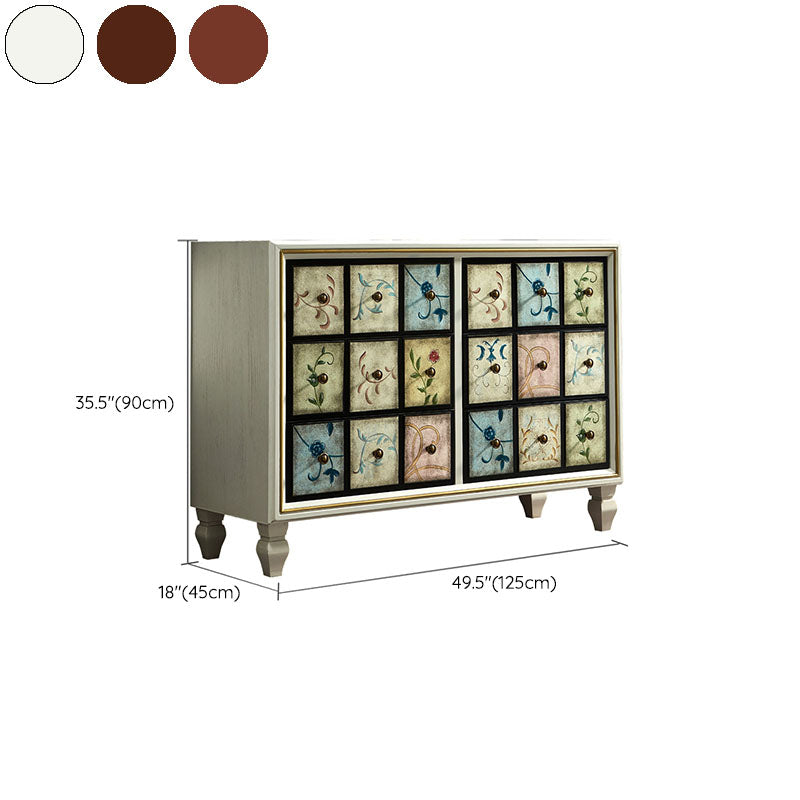 15,99/17,55 inch W Traditionele opbergkorst Dressoir massief houtservleek