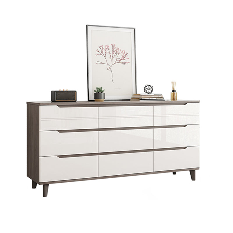 Cassettiera portaoggetti Glam Stone bianca per camera da letto, larga 40,6 cm, con cassetti